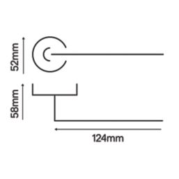 Smith & Locke Asker Fire Rated Lever on Rose Door Handles Pair Satin Chrome