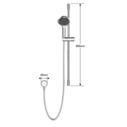 Mira Platinum 360 Fittings Kit Rear Fed Black/Chrome