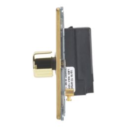 Contactum Lyric 4-Gang 2-Way  Dimmer Switch  Brushed Brass