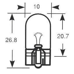 Ring W2.1 x 9.5d 5W Side/Tail Lights 5W 2 Pack