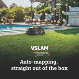 Worx 240V 5.0Ah Li-Ion PowerShare Brushless Cordless 22cm WR318E Vision Cloud Robotic Lawn Mower