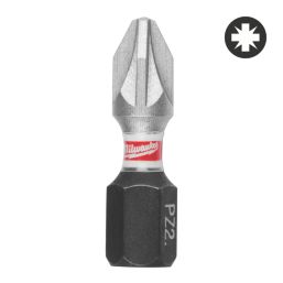 Milwaukee  1" 25mm Hex Shank PZ2 Impact Screwdriver Bits 25 Piece Set