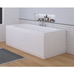 Highlife Bathrooms Halite Adjustable Front Bath Panel 1600mm Gloss White 2 Pieces