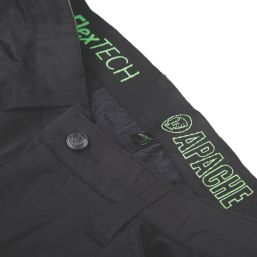 Apache Bancroft Work Trousers Black/Grey 40" W 31" L