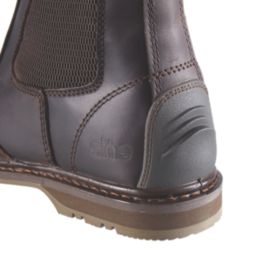 Site Prairie Size 8  Brown Water-Resistant Steel Toe Cap Safety Dealer Boots