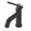 Highlife Bathrooms Dundas Matt Black 165mm Standard Lever Mono Basin Mixer Tap  With Clicker Waste