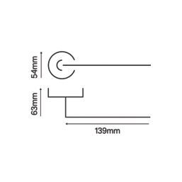 Smith & Locke Formby Fire Rated Lever on Rose Door Handles Pair Pearl Grey