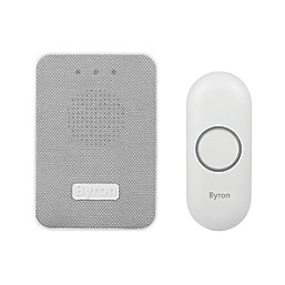 Byron DBY-22321 Battery-Powered Wireless Doorbell White / Grey