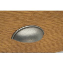 Elite Knobs & Handles PLAIN Cup Pull Antique Pewter 80mm