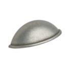 Elite Knobs & Handles PLAIN Cup Pull Antique Pewter 80mm