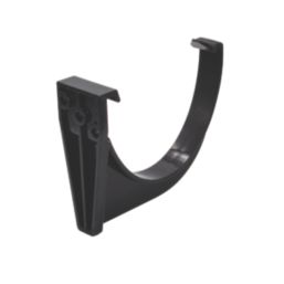 FloPlast  uPVC Half Round Fascia Brackets Black 115mm 10 Pack