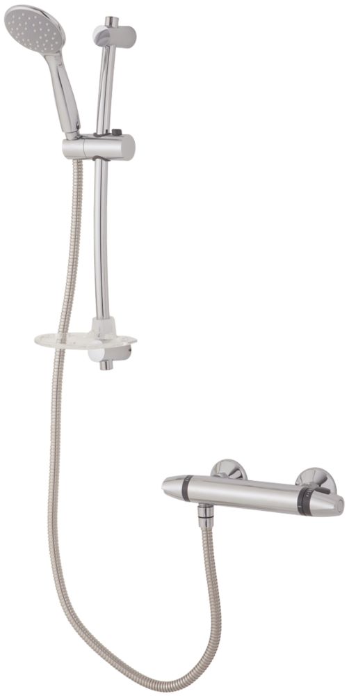 Triton Caroli RearFed Exposed Chrome Thermostatic Mixer Shower Screwfix