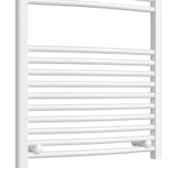 Flomasta 1000mm x 600mm 1760BTU White Curved  Towel Radiator