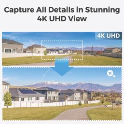 Reolink B740X Argus 4 Solar & Battery-Powered Black Wired or Wireless 4K Indoor & Outdoor Bullet Wi-Fi Security Camera