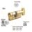 Yale Fire Rated 1 Star 6-Pin Thumbturn Euro Cylinder 35-35 (70mm) Polished Brass