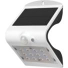 Luceco  Outdoor LED Solar-Powered Wall Light With PIR Sensor White 220lm