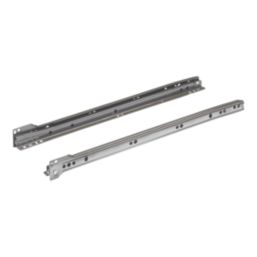 Essentials Steel Bottom Fix Self-Closing Roller Drawer Runners 450mm 2 Pack
