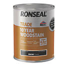 Ronseal  Trade 10-Year Woodstain Satin Ebony 750ml
