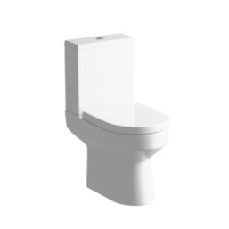 Round Soft-Close Round Rimless Close-Coupled Toilet Dual-Flush 4/6Ltr