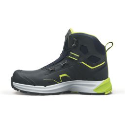 Solid Gear Sonar Mid Size 7  Black / Green Water-Resistant  Safety Boots