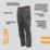 Site Allman Multi-Pocket Stretch Work Trousers Grey / Black 38" W 32" L