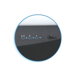 Black Remote Control Wall-Mounted Electric Fire 1000mm x 500mm