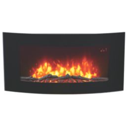 Black Remote Control Wall-Mounted Electric Fire 1000mm x 500mm