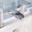 Bristan Elegance Waterfall Chrome 150mm Deck Mounted Lever 2 Tap Holes Bath Mixer Tap