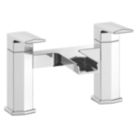 Bristan Elegance Waterfall Chrome 150mm Deck Mounted Lever 2 Tap Holes Bath Mixer Tap