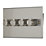 Contactum iConic 4-Gang 2-Way  Dimmer Switch  Brushed Steel