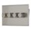 Contactum iConic 4-Gang 2-Way  Dimmer Switch  Brushed Steel