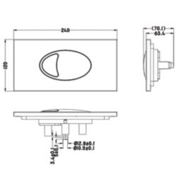 ETAL Porto Dual-Flush Rectangular Plate Matt Black