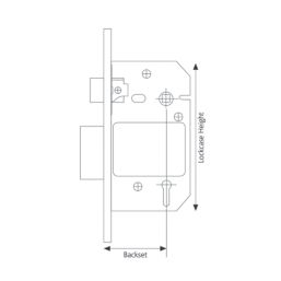 Union Fire Rated  Stainless Steel BS 5-Lever Mortice Sashlock 81mm Case - 57mm Backset