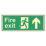 Essentials  Photoluminescent "Fire Exit Man Up Arrow" Sign 150mm x 450mm