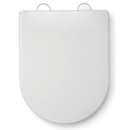 Croydex Sit tight Buttermere sedile WC, legno, bianco, 43.5 x 37.2 x 6 cm