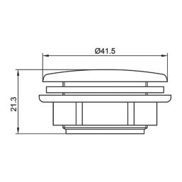 Flomasta Tap Hole Stopper 25mm Chrome-Plated