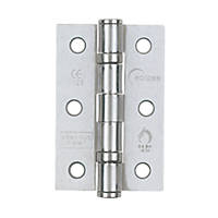 Eclipse  Satin Chrome Grade 7 Fire Rated Ball Bearing Hinges 76x51mm 2 Pack