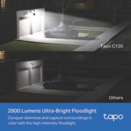 TP-Link Tapo C720
 White Wireless 2K Outdoor Smart Camera with Floodlight & PIR Sensor