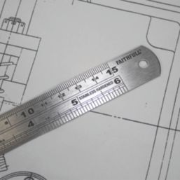 Faithfull  Stainless Steel Ruler 6" (150mm)