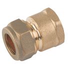 Midbrass  Brass Compression Adapting Female Iron Coupler 1/2" x 1/2"