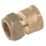 Midbrass  Brass Compression Adapting Female Iron Coupler 1/2" x 1/2"