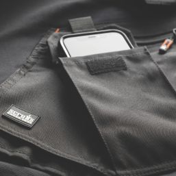 Scruffs Pro Flex Plus Holster Work Trousers Black 34" W 32" L
