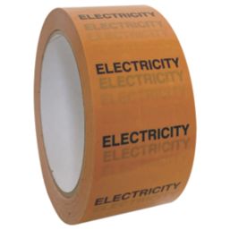 Essentials Electricity Pipe Marking Tape Orange 33m x 50mm
