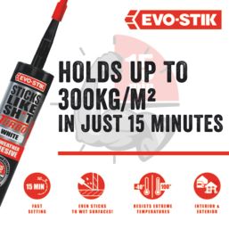 Evo-Stik Sticks Like Sh*t Turbo Solvent-Free Grab Adhesive White 290ml