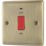 British General Nexus Metal 45A 1-Gang DP Cooker Switch Antique Brass with LED