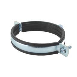 Tesla  99-105mm Rubber Lined Pipe Clips Black/Zinc-Plated 2 Pack