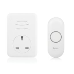 Byron DBY-22313UK Plug-In Wireless Doorbell Kit White 2 Piece Set