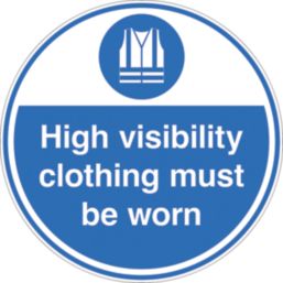 Essentials Hi Visibility Clothing Must Be Worn Floor Sign 450mm x 450mm