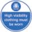 Essentials Hi Visibility Clothing Must Be Worn Floor Sign 450mm x 450mm