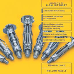 Rawlplug  Hollow Wall Anchors M6 x 37mm 20 Pack
